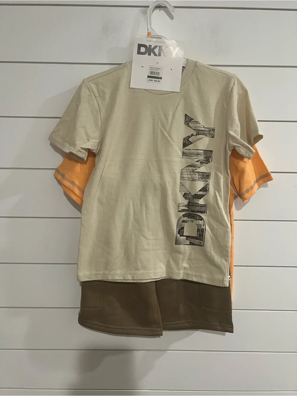DKNY 4 piece short and tee set